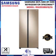 (BULKY) SAMSUNG RS62R5006F8/SS  647L SIDE-BY-SIDE REFRIGERATOR SPACEMAX™, 3 TICKS, DIGITAL INVERTER TECHNOLOGY,  SLEEK DESIGN,  FREE DELIVERY,  20-YEARS COMPRESSOR WARRANTY