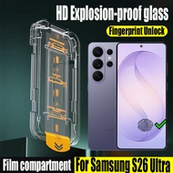1- 2 Pcs Simple Paste HD Tempered Glass Screen Protector For Samsung Galaxy S26 Ultra Plus S25 edge 