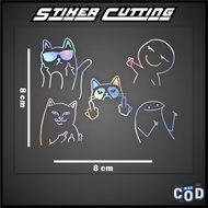Sticker Cutting Sticker RANDOM HOLOGRAM MOTIF Cutting Sticker Quality Cutting Sticker