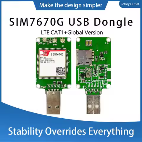 SIMCOM SIM7670G USB Dongle SIM7670G-LNGV SIM7670G-MNGV GNSS(Optional) LTE CAT1 4G Module Modem With 