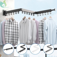 Wall Mounted Clothes Drying Rack Collapsible Clothes Hanger Rack with Towel Bar Space Saver SHOPQJC4162