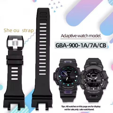Silicone Watch Strap For Casio G-SHOCK GBA-900-1A/7A/CB WatchBband Waterproof Belt Black Red White M