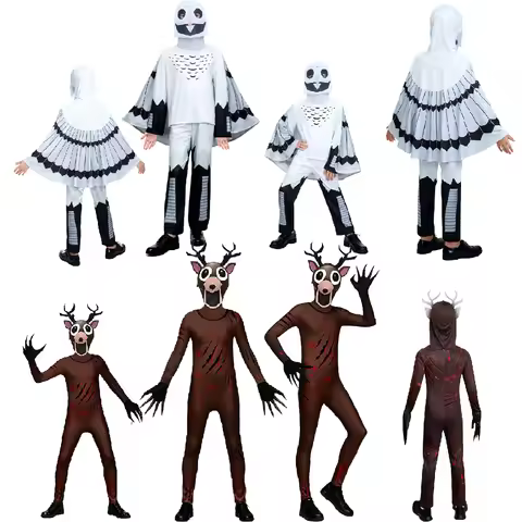 99 Nights In The Forest Deer Owl Kids Cosplay Costume Deer Owl Animal Cosplay Suit Halloween Party C