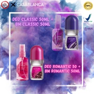 Casablanca Deodorant 50ml + Body Mist 50ml Femme Variant | Long-Lasting Fresh Fragrance