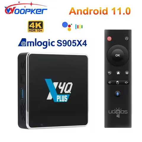 Ugoos X4Q Pro Smart TV Box Android 11 Amlogic S905X4 LPDDR4 4GB 64GB AV1 HDR 1000M BT5.1 4K Set Top
