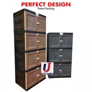 Abbaware Wardrobe Wooden design / Almari Baju/ Storage Cabinet/ Drawer Cabinet