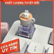 Super cute cat cup mechanical keyboard button - sweet cat Keycap unique keyboard decoration