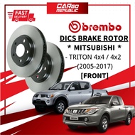 Brembo Rotor Mitsubishi Triton 4X4 4WD , 4X2 2WD (Quest Lite) (2005-2017) Front (Depan) Disc Brake R