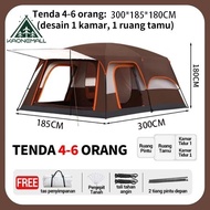 Tenda Camping Outdoor 8-12 Orang Tenda Tahan Air dan Tahan Angin Tenda Pertemuan Keluarga Tenda Besa