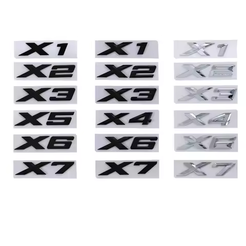 3d Logo X1 X2 X3 X4 X6 X7 X5 Emblem Letter Car Trunk Sticker For BMW F48 E84 F39 E83 F25 G01 F26 F15