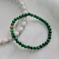 陽綠花青手串 手珠 珠串 | 天然緬甸玉A貨翡翠