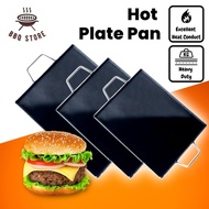[Different Size] BBQ Store Rectangular Hot Plate Pan Kuali Leper Grill Plate For Burger/ Roti John/ 