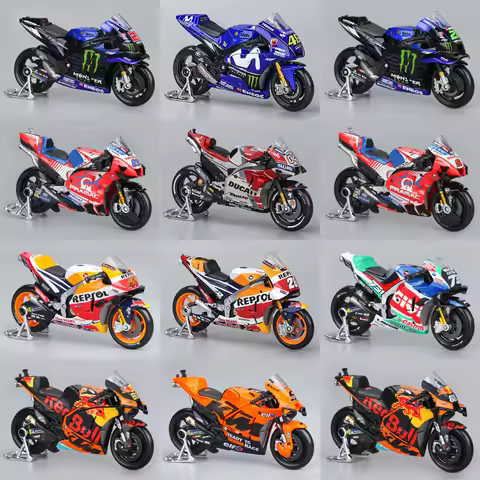 Genuine Maisto Cars Toys For Collector 1:18 MOTO Alloy GP Racing Yamaha Ducati KTM Red Bull Honda Mo