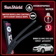 RunShield For BMW X2 MK2 & iX2 U10 2023-Present Hydrophobic Coating Silicone Wiper Blade Windshield 