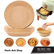 Set of 50 yellow parchment paper, convenient oil-free fryer liner