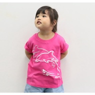 Farglory Ocean Park Ink Painted Dolphin Short T-Pink