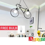 BICYCLE HANGING LIGHT EAST TO FIX FREE BULB (E27 X 2) Aaron Shop