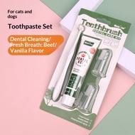 Pet Toothpaste Toothbrush Set Dog Finger Cots Dog Toothbrush Cat Oral Cleaning Cat Toothbrush