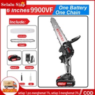 Chain Saw Cordless 1 baterai 6 Inch Chainsaw Cordless Chainsaw Gergaji