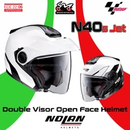 Nolan N40-5 Zefiro Classic Special N-Com Jet Open Face Helmet Double Visor ECE 22-06 Motor Topi Kele