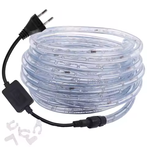 360 Neon Strip Led Rainbow Round Tube Light 220V 110V AC RGB LED Rope Lights Ribbon Waterproof Flexi