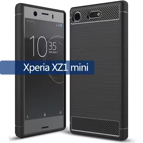 Carbon fiber Cover For Sony Xperia XZ1 Compact XZ1mini Shockproof Phone Case for Sony Xperia XZ1 Min