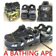 Blacka BATHING SHARK Teeth BAPE-STA Retro Jogging Shoes
