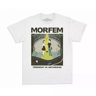 Morfem Tersesat di antariksa / Tshirt Morfem Kaos Band morfem Putih