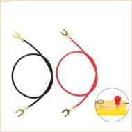 FACY 21cm Long Double Ended Fork Shape Clip Leads Test Wires For School Labs
