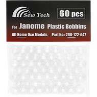 Sew Tech 60pcs Bobbins untuk Janome 2212 HD3000 HD1000 Magnolia 7330 JW8100 MC500E QDC Skyline Sewis