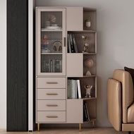Carpenter - 北歐簡約書櫃玻璃門展示櫃書房落地靠牆書櫥收納櫃客廳收納櫃書架85CM（右向）