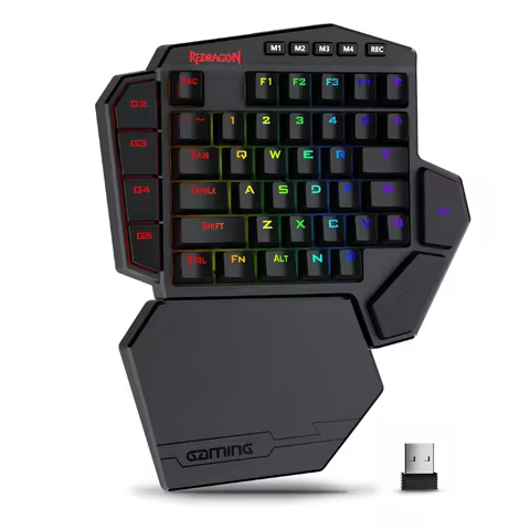 Redragon K585 PRO Wireless 42 Keys Hot-Swappable 3-Mode One-Handed Mechanical Gaming Wrist Support K