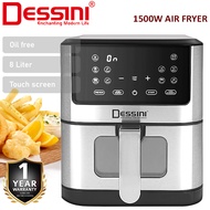 DESSINI ITALY 8L Electric Air Fryer Convection Oven Toaster Timer Oil Free Roaster Breakfast Machine