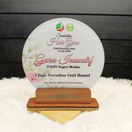 Plak Acrylic dan Laminated Playwood bulat cantik