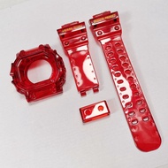 GX56 Tali Jam Tangan Karet สายนาฬิกาซิลิโคนสีดำและฝากันน้ำสำหรับกีฬาสายนาฬิกา GX56BB GXW-56ฝาสายนาฬิ