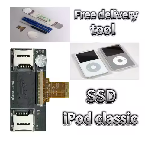 iFlash Double Card Micro SD Adapter Ipod Classic 5th 30GB 5.5th 60GB 80GB 6th 80GB 160GB 6.5th 120GB