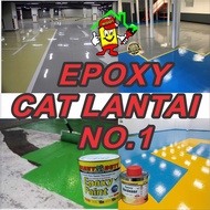 1 Liter EPOXY ( HEAVY DUTY EPOXY ) Two Pack Epoxy Floor Paint CAT LANTAI 1L COATINGS FLOOR CAT LANTAI BERKUALITI HEAVY DUTY