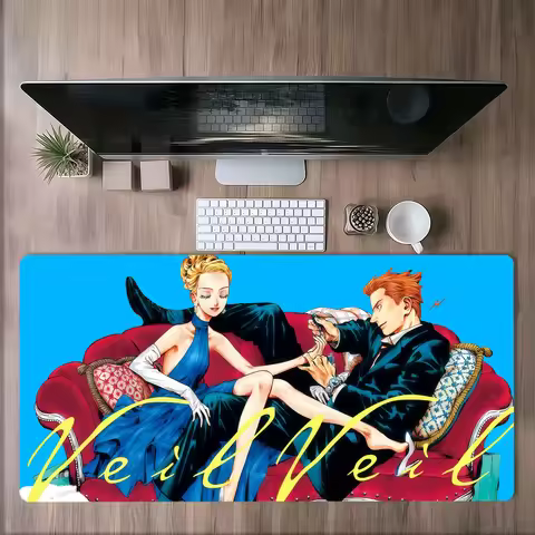 classic vintage cute fun v-veil manga Mouse Pad Non-slip Lockedge Thickened Desktop MousePad Large C