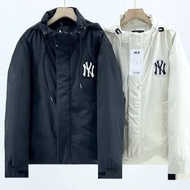 韓國預訂 2色選 MLB 刺繡logo 拼色連帽羽絨外套