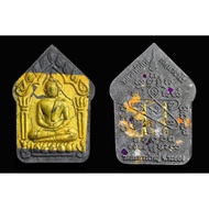 Phra Khunpaen Phong Prai Kuman Roon Millionaire 89岁制作，2560Be 帕古曼坤平大模理事版本，贴金箔双金符管 限量制作1499尊 Lp Sin ，W