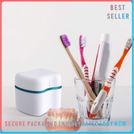 Double Layer European Tooth Storage Box Elderly Denture Organiser Outdoor Travel Denture Case<GQ>