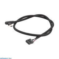 zebeaacc Firm USB 9 Pin To Type C Transfer Extension Cable For Small PC Setups