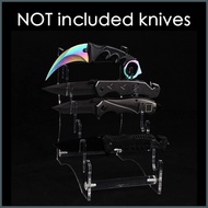 Knives Display Stand Acrylic Transparent 6 Slots Display Rack Holder Detachable Desktop Knives Stora