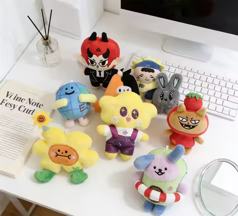 Thailand GMMTV CP Plush Keychain Cartoon Cute Filling PP Cotton Pendant JAIDEE BABII WIN ForceBook A
