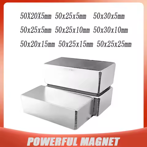 50x25x15 Cuboid Block Magnet 50x25x15mm For Home Refrigerators, Offices DIY 50mm*25mm x15mm Strong M