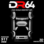 DR64 Bodykit Hotwheels Porsche 911 RWB / Body Kit Custom Mini GT / Inno64 / Tarmac / Tomica