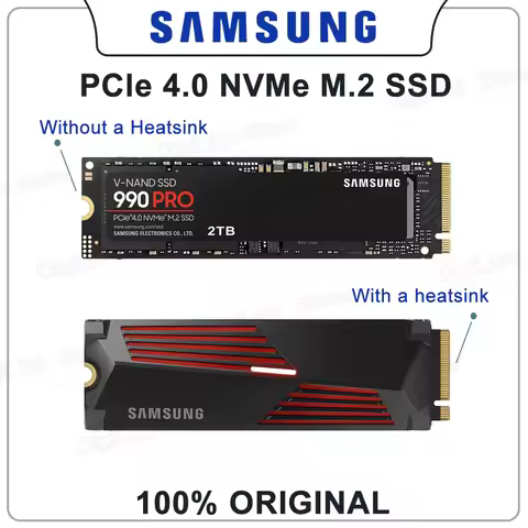 SAMSUNG 990 PRO and 990 PRO w/ Heatsink SSD 1TB 2TB 4TB PCIe Gen4 M.2 2280 Internal Solid State Driv