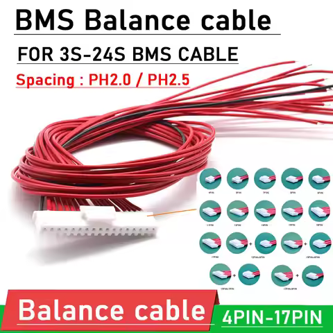 4S~16S Balance Cable 4PIN 5PIN 8pin 9pin 11pin 13Pin 14pin 15pin 17 Pin Balancer Wire FOr BMS Lithiu