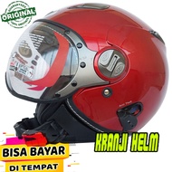 Helm kyt / helm retro bogo / helm kyt elsico solid black doft termurah