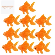 Aquarium Orange Plastic Goldfish Ornament Aquarium Decoration 10 pcs